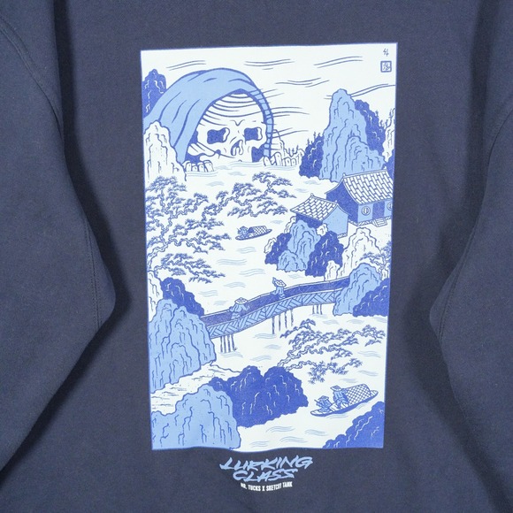 Lurking Class Mr Tucks Sketchy Tank Skull Crewneck Sweatshirt Mens XL Blue - Picture 3 of 8